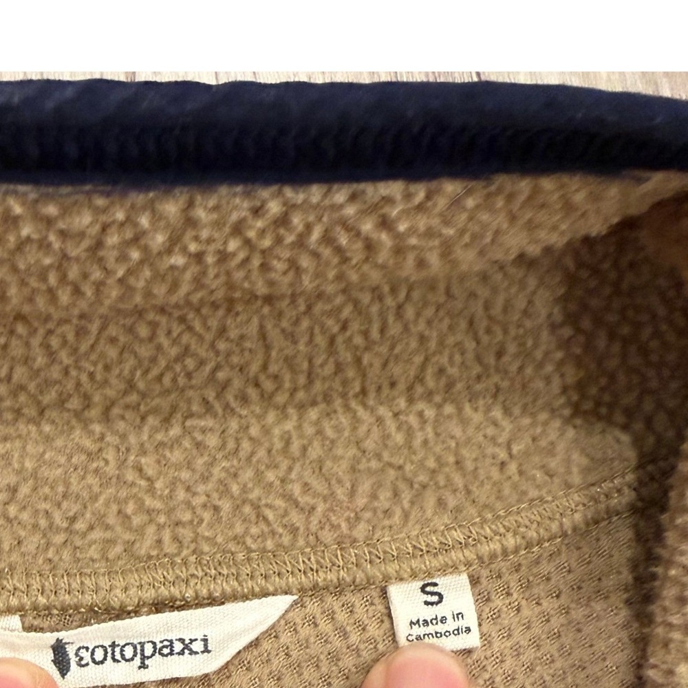 Cotopaxi‎ Abrazo Half-Zip Fleece Pullover Women's Small Salmon Tan Jacket - Picture 3 of 10